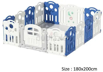Colorful Baby Playpen - Safe and Fun Play Area Fence
