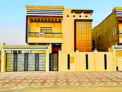 Villa for sale in Ajman, Al Bahia area, including central air conditioning, consisting of 5 master b