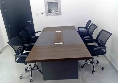 Modern Office Conference Table with Ergonomic Chairs