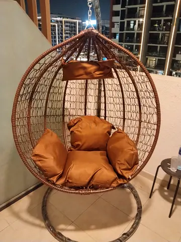 Chic Hanging Egg Chair with Cushions - Perfect for Home  Garden
