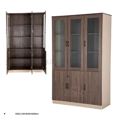 Stylish Wooden Cabinet with Glass Doors