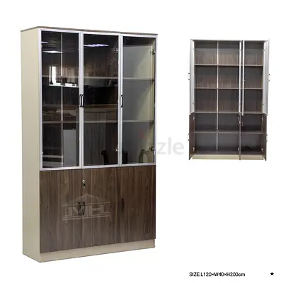 Elegant Glass-Front Cabinet with Ample Storage