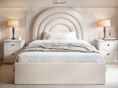 Double size Fabric Ottoman Bed