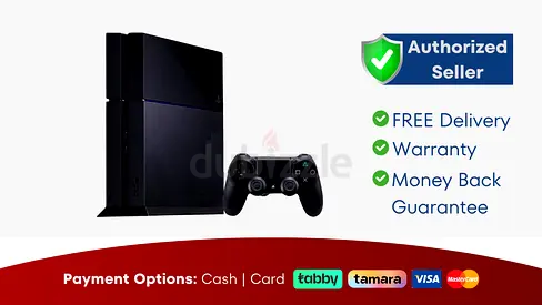 Sony PlayStation 4 (PS4) Fat Console – Black – 500GB Storage  New | Warranty | FREE Delivery | DXB4