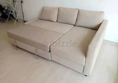 ‎Ikea L Shape Sofa cum bed with big storage in L
