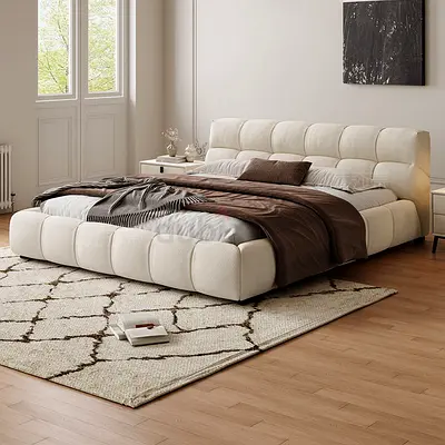 Cream colour modern luxury 180*200 king size Bed