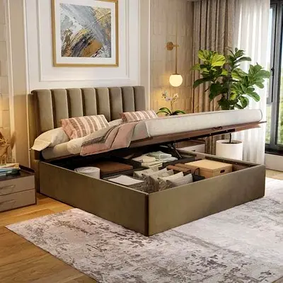 New luxury Comfortable 180*200 king size bed with hydraulic storage