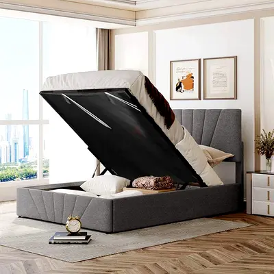 New luxury 160*200 Queen size Hydraulic Storage Bed