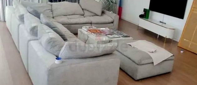 Great Condition Pan emirates pianca feather filled Modular Sofa Sets with footstool