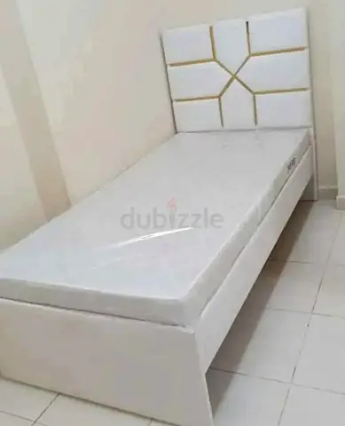 Stylish White Single Bed with Modern Design