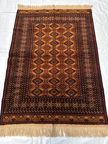 vintage 130 x 180 cm Handmade Stunning Turkmen Bokhara Carpet 29U