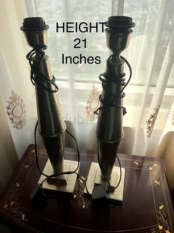 2 hammered design Tall 21 INCHES Table Lamp