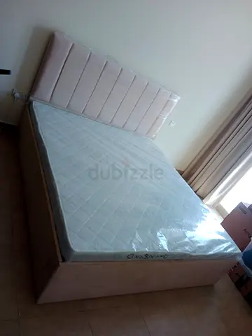 King size bed frame with storage with madical mattress