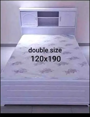 Stylish Double Bed with Storage - 120x190 cm