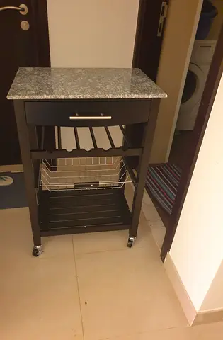 Kitchen Island Trolley with Marble Top for sale