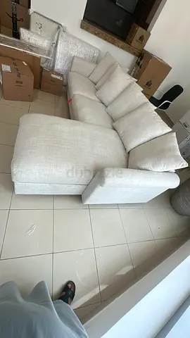 Excellent Condition Ikea Gronlid L Shape Sofa bed with Storage beige