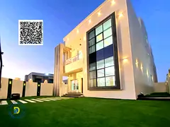 For sale, a corner villa with modern finishing, 4 rooms and a roof, in Al Zahya area