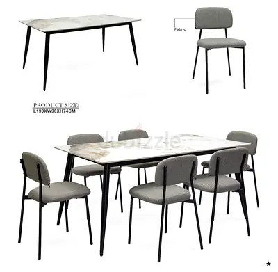 Modern Dining Table with Stylish Chairs