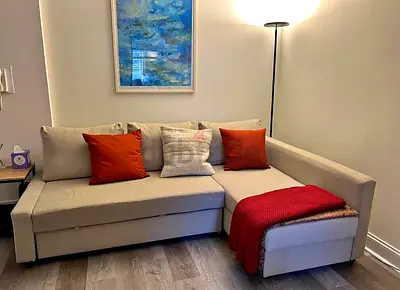 IKEA sofa bed with storage