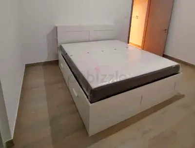 IKEA brimness double bed 140×200cm + headboard+ 4 storage drawers underneath with IKEA mattress