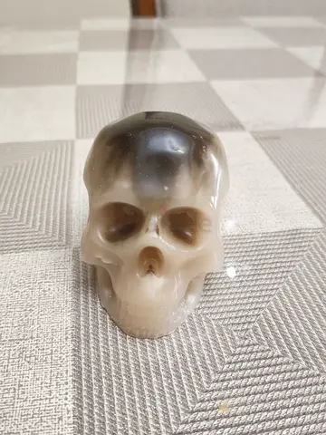 Wax Skull made using recycled wax.