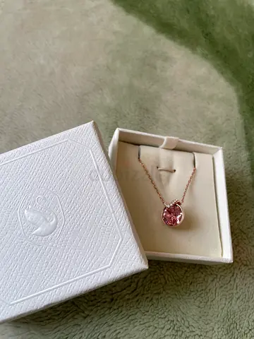 Elegant Pink Pendant Necklace in Gift Box from swarovski