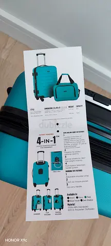 Wrangler Smart Luggage Set with Cup Holder and USB Port
4 in 1