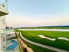 3 bedrooms and a hall with a full view of the golf course in Al-Zawrah