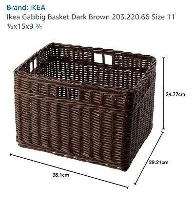 2 x Ikea Woven Storage Basket for Home Organization (Brand new)