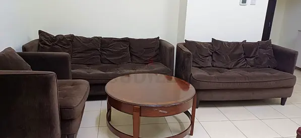 Stylish Brown Sofa Set 8 seater with Coffee Table