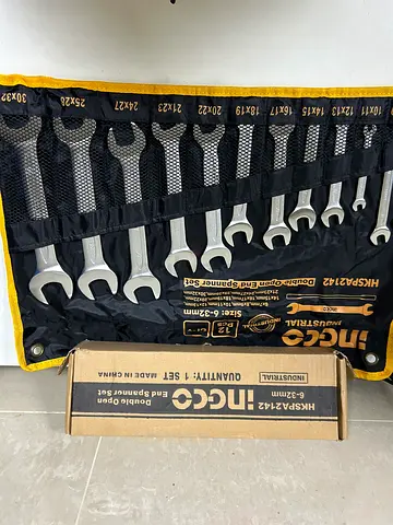 Spanner set silver ineco