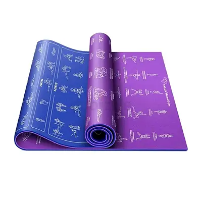 Exercise Guided Yoga Mat 6mm Non Slip