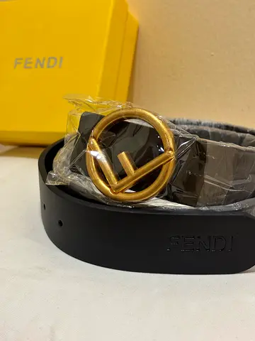 Fendi black Leather Belt - size 115 cm