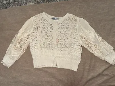 Zara Cream Knitted Cardigan (NEW)