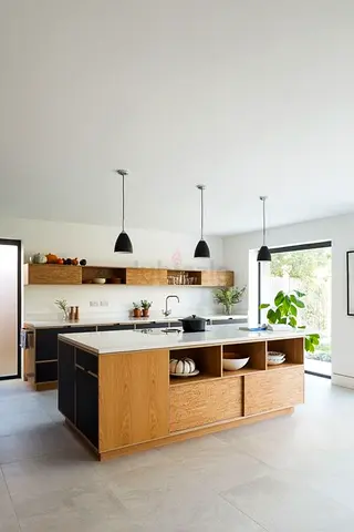 Stylish Modern Kitchen Island with Storage