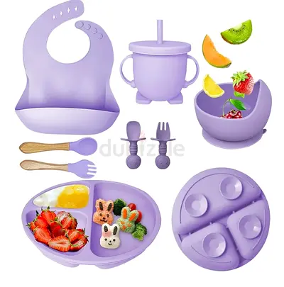 Adorable Purple Feeding Set for Little Ones