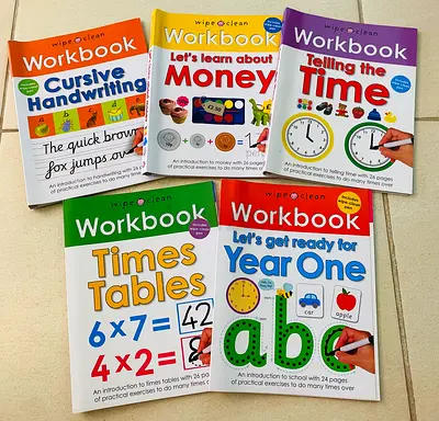 Set of 5 Wipe Clean Activity Books BRAND NEW