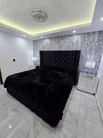 Luxurious Black Velvet Bed Frame Brand New