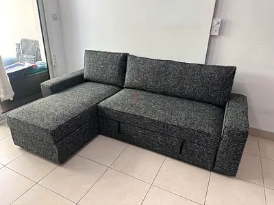 Ikea Lshape sofa.com bed with storage