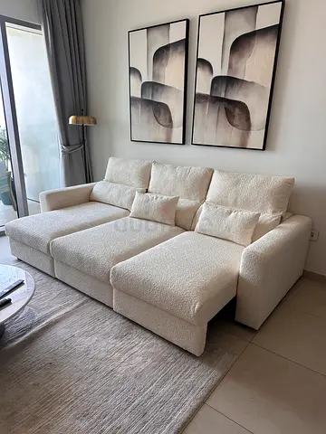 Ikea Eskilstuna L-shaped sofa bed with storage