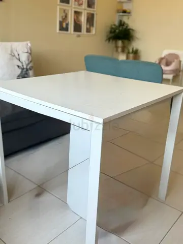 Sleek Modern White Side Table