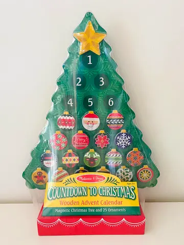 Melissa and Doug Countdown to Christmas Wooden Advent Calendar BRAND NEW UNOPENED