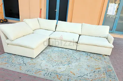 Selling in excellent Condition Home Center Swin feather filled Corner Sofa Beige