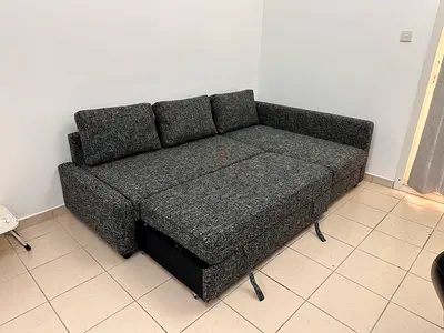 Ikea l shape sofa bed with storage