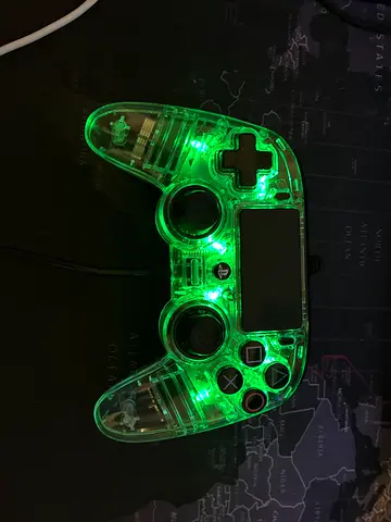 Glowing Transparent Gaming Controller for PS4