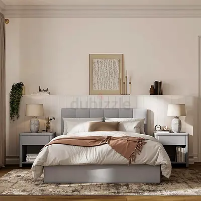 Queen size bed frame with medical mattress