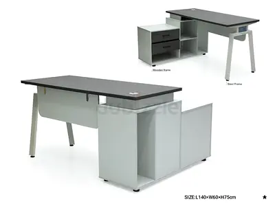 Stylish and Functional Office Desk with Storage
