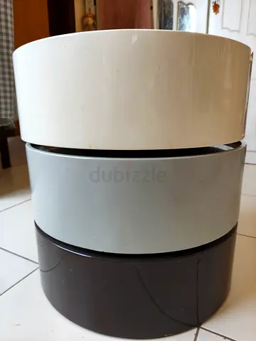 3-tone round end table/Side Table