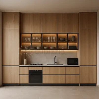 Sleek Modern Kitchen Cabinet Set - Perfect for Your Home