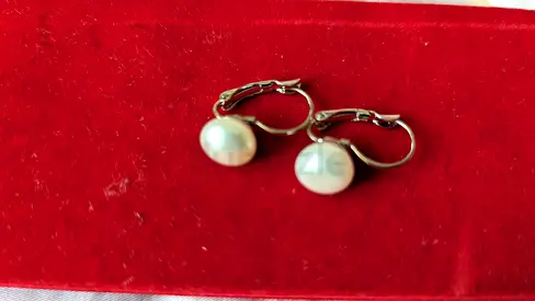 Pearl silver earrings